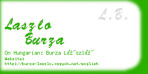 laszlo burza business card